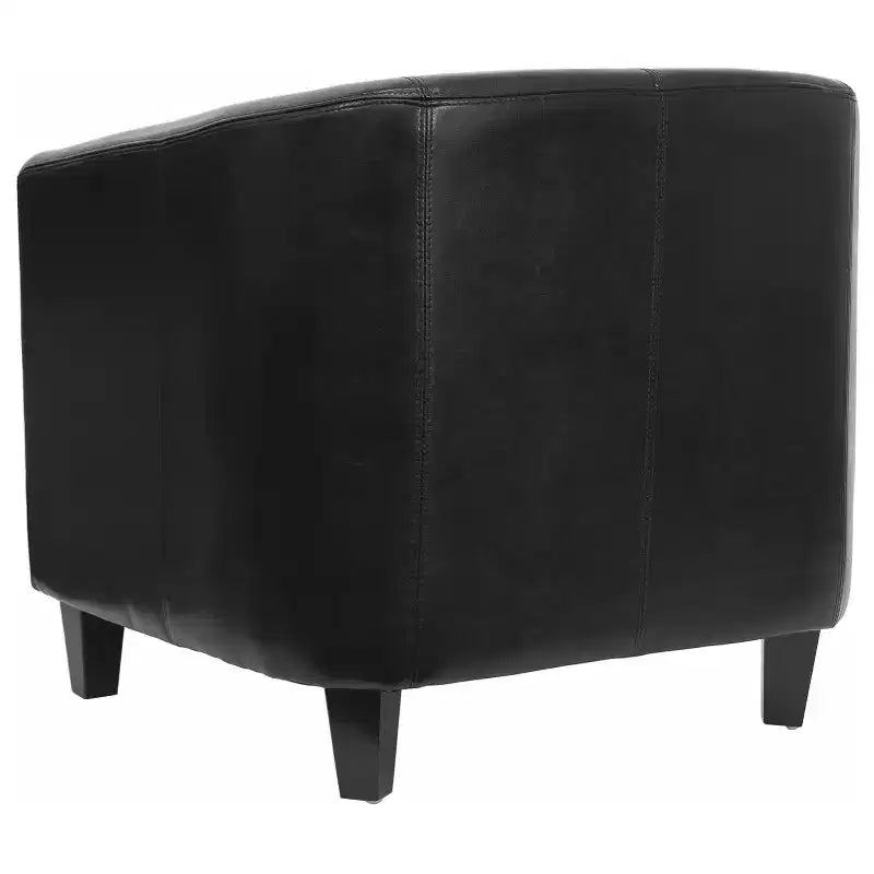 Fauteuil en cuir avec accoudoirs inclinés Chaise décorative