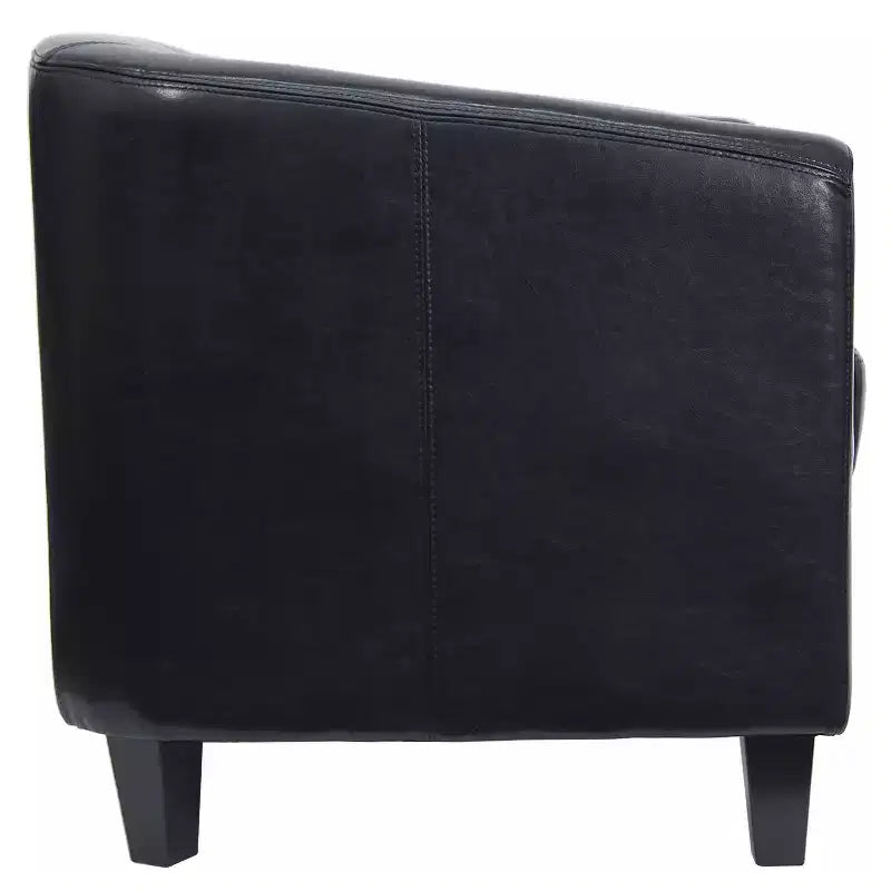 Fauteuil en cuir avec accoudoirs inclinés Chaise décorative