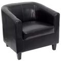 Fauteuil en cuir avec accoudoirs inclinés Chaise décorative