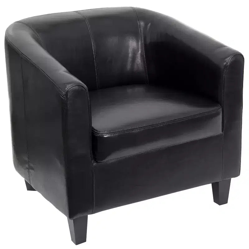 Fauteuil en cuir avec accoudoirs inclinés Chaise décorative