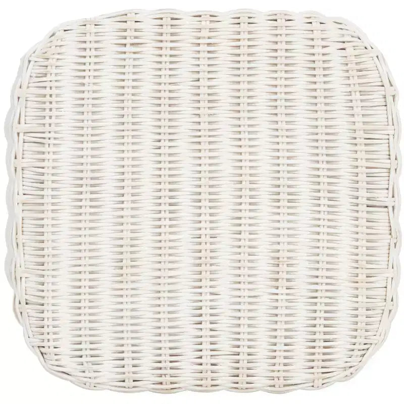 Tabouret de bar en osier - Blanc vieilli