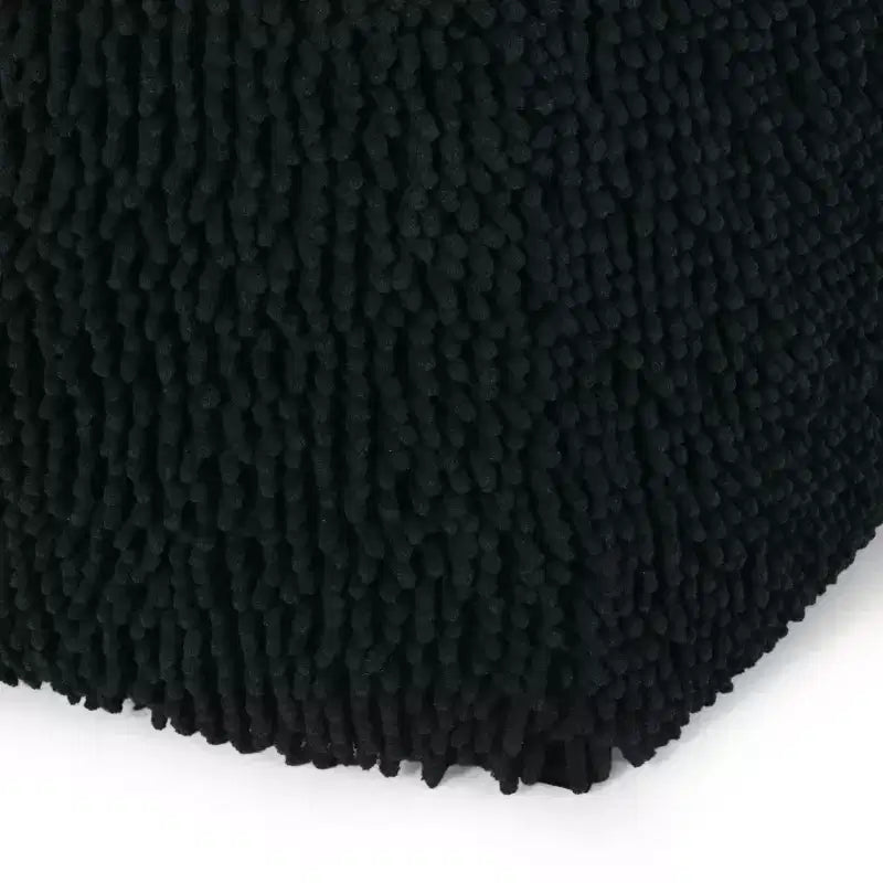 Pouf cube en chenille microfibre moderne