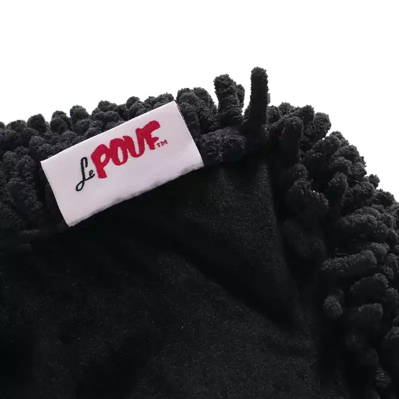Pouf cube en chenille microfibre moderne